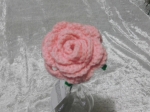 Crochet Open Rose - Baby Pink